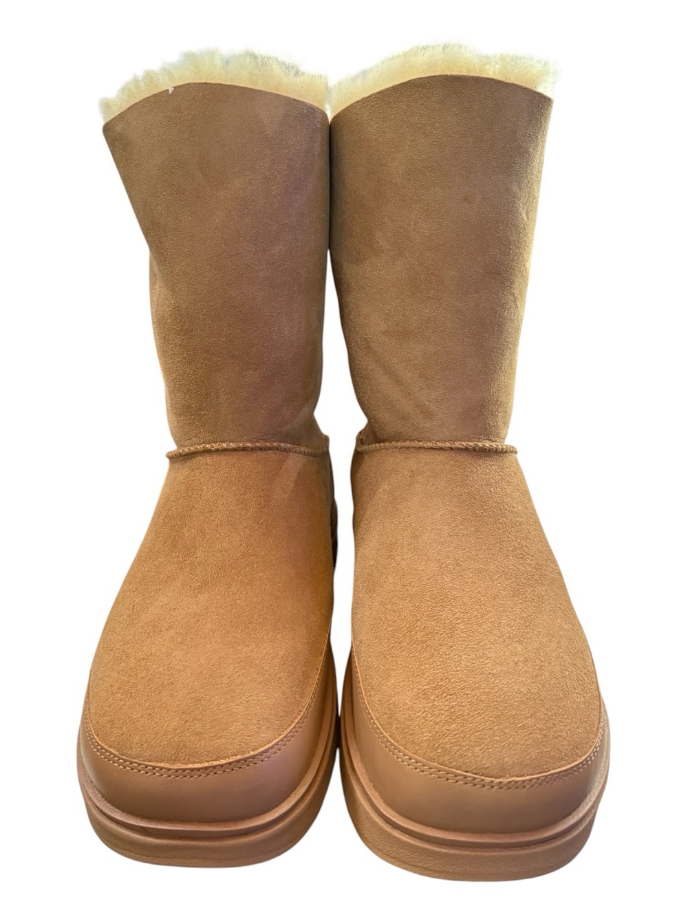 FitFlop Short Double-Faced Shearling Boots Desert Tan Women’s Size 10 NIB